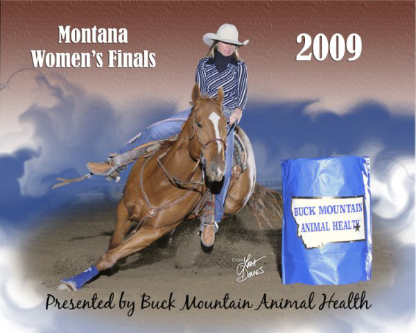 Katie Rasmussen and Nowdatsreallysmokin won the 1D at the Open Barrel Race