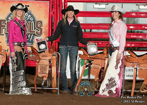 Theresa Walter with her year-end and average saddles