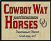 Flint and Katie Rasmussen. Home to  Cowboy Way Performance Horses